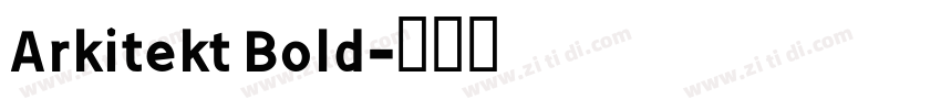 Arkitekt Bold字体转换